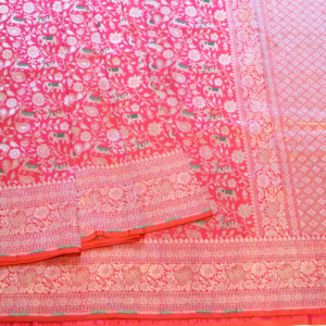 Exquisite Katansilk Handloom Sikargah Jaal Minakari Saree: A Masterpiece of Elegance
