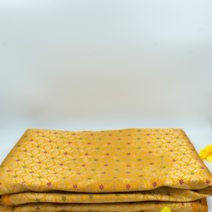 Minakari Splendor: Exclusive Benarasi Paudi Silk Weave Fabric