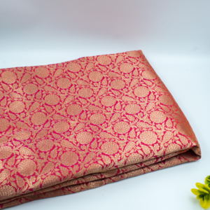 Regal Elegance: Exclusive Benarasi Katan Embose Woven Fabric