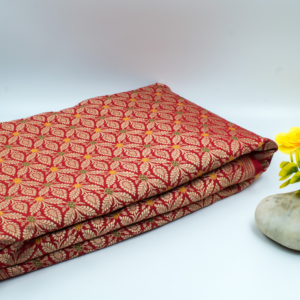 Regal Elegance: Exclusive Benarasi Katan Embose Woven Fabric
