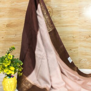 Radiant Elegance: Exclusive Cotton Silk Ombre Dye Saree with Copper Zari Weave Border and Palla