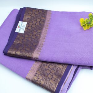Ethereal Elegance: Exclusive Cotton Silk Ombre Dye Saree with Copper Zari Weave Border and Palla