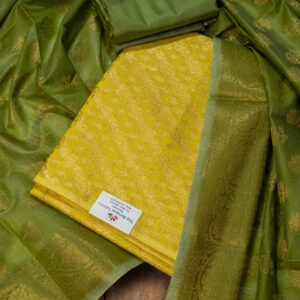 Regal Elegance: Exclusive Benarasi Cotton Chanderi Zari Weave 3-Piece Suit Set